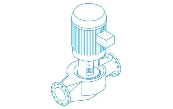 Bombas y Sistemas - 4300 vertical in-line pumps dibujo | Soluciones Hidrónicas de Bombeo | Equipo Hidroneumático